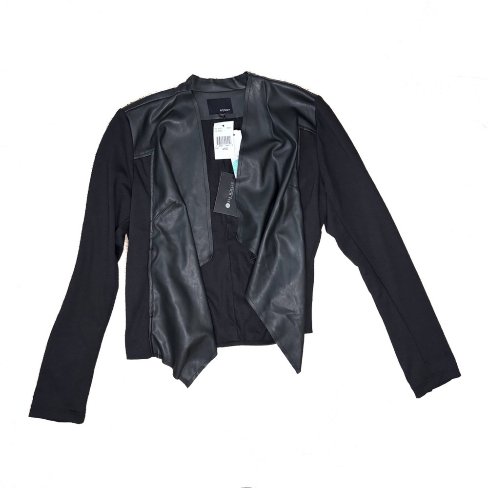 Elegant Black Leather Jacket for Women